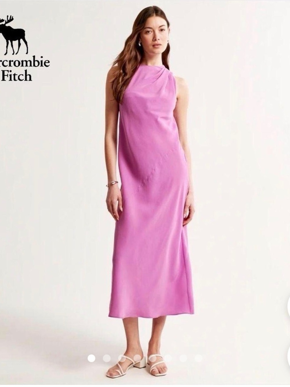 Abercrombie & Fitch Lavender-Pink Halter Maxi Dress